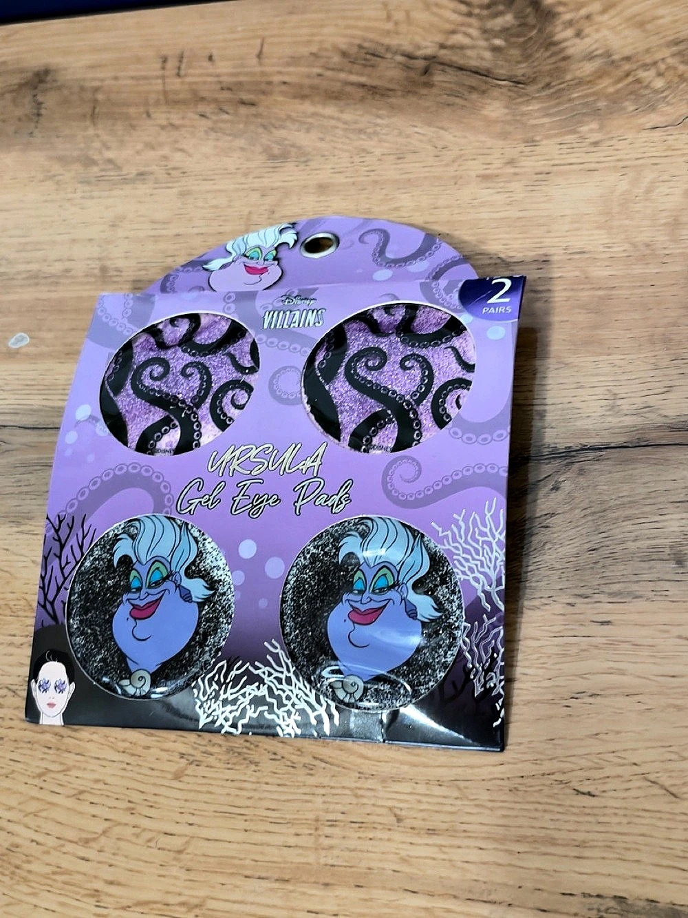 NEW Disney Villains Ursula Gel Eye Pads Purple & Black